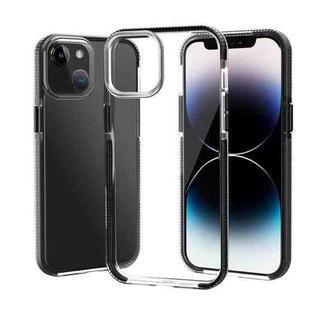 For iPhone 14 Two-color Shockproof High Transparency TPU Phone Case(Black)