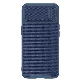 For iPhone 14 NILLKIN Texture MagSafe Camshield PC + TPU Phone Case(Blue)