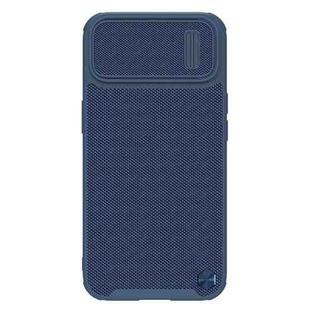 For iPhone 14 Plus NILLKIN Texture MagSafe Camshield PC + TPU Phone Case(Blue)