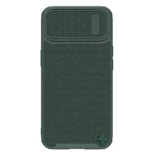For iPhone 14 Plus NILLKIN Texture MagSafe Camshield PC + TPU Phone Case(Green)