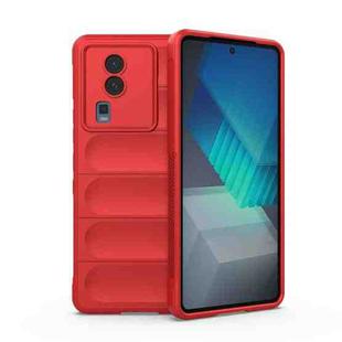 For vivo iQOO Neo7 Magic Shield TPU + Flannel Phone Case(Red)