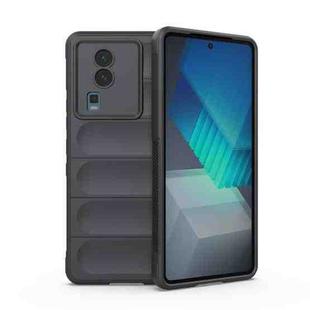 For vivo iQOO Neo7 Magic Shield TPU + Flannel Phone Case(Dark Grey)