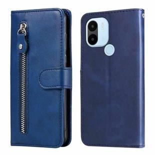 For Xiaomi Redmi A1+ Calf Texture Zipper Leather Phone Case(Blue)