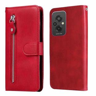 For Xiaomi Redmi 11 Prime 4G Calf Texture Zipper Leather Phone Case(Red)