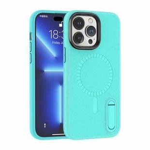 For iPhone 14 Pro Max Terminator Shockproof Phone Case with Holder(Mint Green)