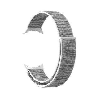 For Google Pixel Watch Nylon Woven Plastic Connector Watch Band(Grey)