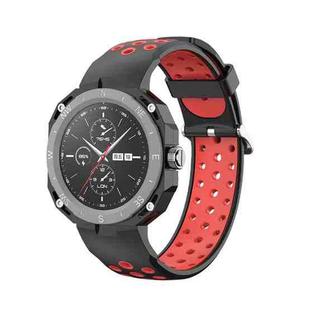 For Huawei Watch GT Cyber Two-color Silicone Watch Band(Black Red)