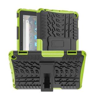 For Amazon Kindle Fire HD 8 2022 Tire Texture TPU + PC Tablet Case with Holder(Green)