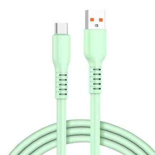 ADC-014 6A USB to USB-C/Type-C Liquid Silicone Data Cable, Length:0.5m(Green)