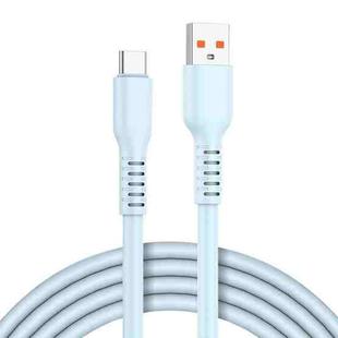 ADC-014 6A USB to USB-C/Type-C Liquid Silicone Data Cable, Length:1m(Blue)