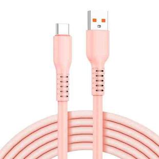ADC-014 6A USB to USB-C/Type-C Liquid Silicone Data Cable, Length:2m(Pink)