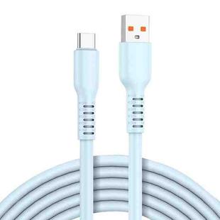 ADC-014 6A USB to USB-C/Type-C Liquid Silicone Data Cable, Length:2m(Blue)