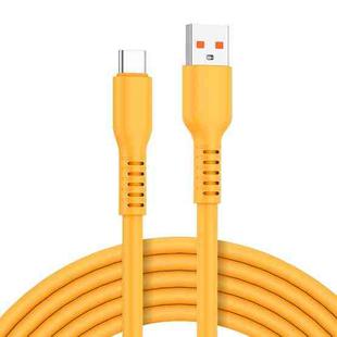 ADC-014 6A USB to USB-C/Type-C Liquid Silicone Data Cable, Length:2m(Orange)