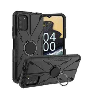 For Nokia G100 Armor Bear Shockproof PC + TPU Phone Case with Ring(Black)