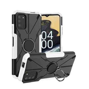 For Nokia G100 Armor Bear Shockproof PC + TPU Phone Case with Ring(White)