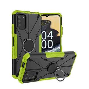 For Nokia G100 Armor Bear Shockproof PC + TPU Phone Case with Ring(Green)