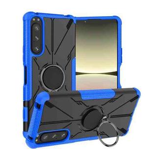 For Sony Xperia 5 IV Armor Bear Shockproof PC + TPU Phone Case with Ring(Blue)