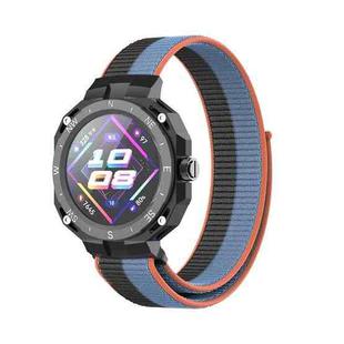 For Huawei Watch GT Cyber Nylon Weave Watch Band(Orange Blue Black)
