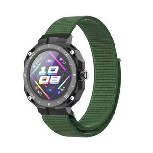 For Huawei Watch GT Cyber Nylon Weave Watch Band(Army Green)