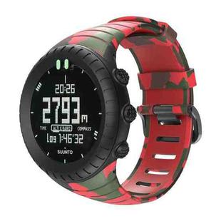 For Suunto Core TPU Printed Watch Band(Red Camouflage)