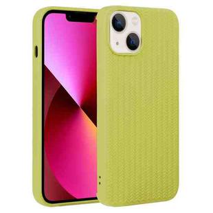 For iPhone 13 Weave Texture Silicone Phone Case(Green)