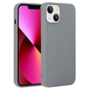 For iPhone 13 Weave Texture Silicone Phone Case(Grey)