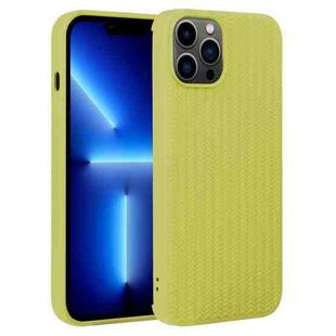 For iPhone 13 Pro Weave Texture Silicone Phone Case(Green)