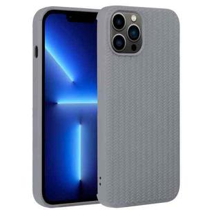 For iPhone 13 Pro Weave Texture Silicone Phone Case(Grey)