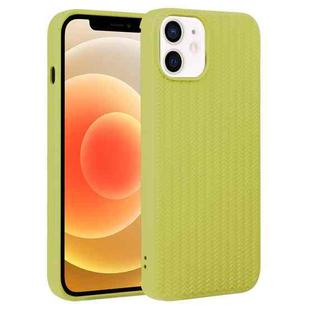 For iPhone 12 Weave Texture Silicone Phone Case(Green)