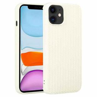 For iPhone 11 Weave Texture Silicone Phone Case(White)