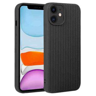 For iPhone 11 Weave Texture Silicone Phone Case(Black)