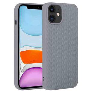 For iPhone 11 Weave Texture Silicone Phone Case(Grey)