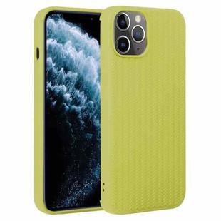 For iPhone 11 Pro Max Weave Texture Silicone Phone Case(Green)