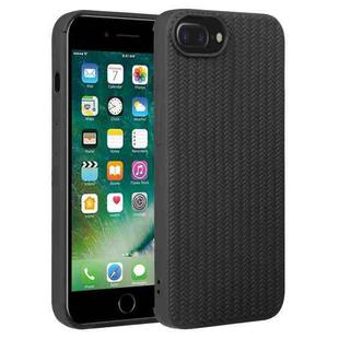 For iPhone 7 Plus / 8 Plus Weave Texture Silicone Phone Case(Black)