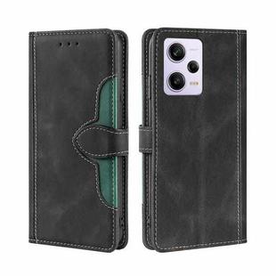 For Xiaomi Redmi Note 12 Pro 5G China Skin Feel Magnetic Buckle Leather Phone Case(Black)