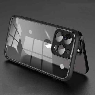 For iPhone 13 Pro Electroplated PC Transparent Phone Case(Black)