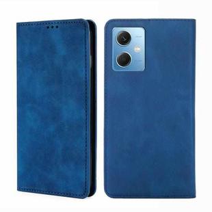 For Xiaomi Redmi Note 12 China Skin Feel Magnetic Horizontal Flip Leather Phone Case(Blue)