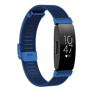 Stainless Steel Metal Mesh Wrist Strap Watch Band for Fitbit Inspire / Inspire HR / Ace 2, Size: S(Dark Blue)