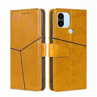 For Xiaomi Redmi A1+ 4G Geometric Stitching Horizontal Flip Leather Phone Case(Yellow)
