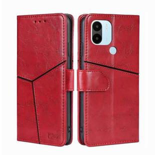 For Xiaomi Redmi A1+ 4G Geometric Stitching Horizontal Flip Leather Phone Case(Red)