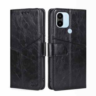 For Xiaomi Redmi A1+ 4G Geometric Stitching Horizontal Flip Leather Phone Case(Black)