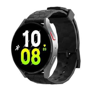 20mm Football Texture Silicone Watch Band(Black)