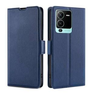 For vivo V25 Pro 5G Ultra-thin Voltage Side Buckle Horizontal Flip Leather Phone Case(Blue)