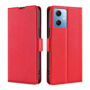 For Xiaomi Redmi Note 12 China Ultra-thin Voltage Side Buckle Horizontal Flip Leather Phone Case(Red)