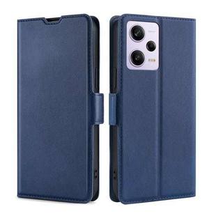 For Xiaomi Redmi Note 12 Pro 5G China Ultra-thin Voltage Side Buckle Horizontal Flip Leather Phone Case(Blue)