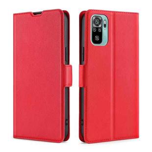 For Xiaomi Redmi Note 11 SE India / Poco M5S 4G Ultra-thin Voltage Side Buckle Horizontal Flip Leather Phone Case(Red)