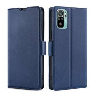 For Xiaomi Redmi Note 11 SE India / Poco M5S 4G Ultra-thin Voltage Side Buckle Horizontal Flip Leather Phone Case(Blue)