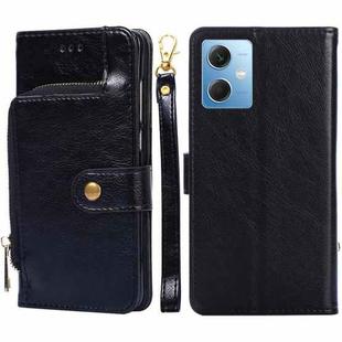 For Xiaomi Redmi Note 12 China Zipper Bag Leather Phone Case(Black)