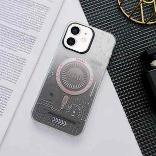 For iPhone 12 IMDL Circuit Board Magnetic Magsafe Phone Case(Gradient Grey)