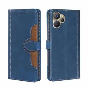 For Realme 9i 5G Global/10 5G Skin Feel Magnetic Buckle Leather Phone Case(Blue)